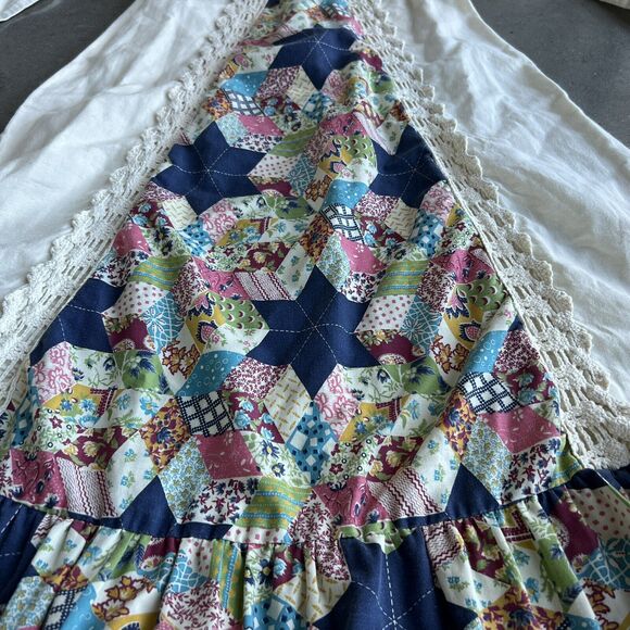 Authentic 1960’s vintage patchwork print Black Label Gunne Sax maxi dress XS - Picture 5 of 11